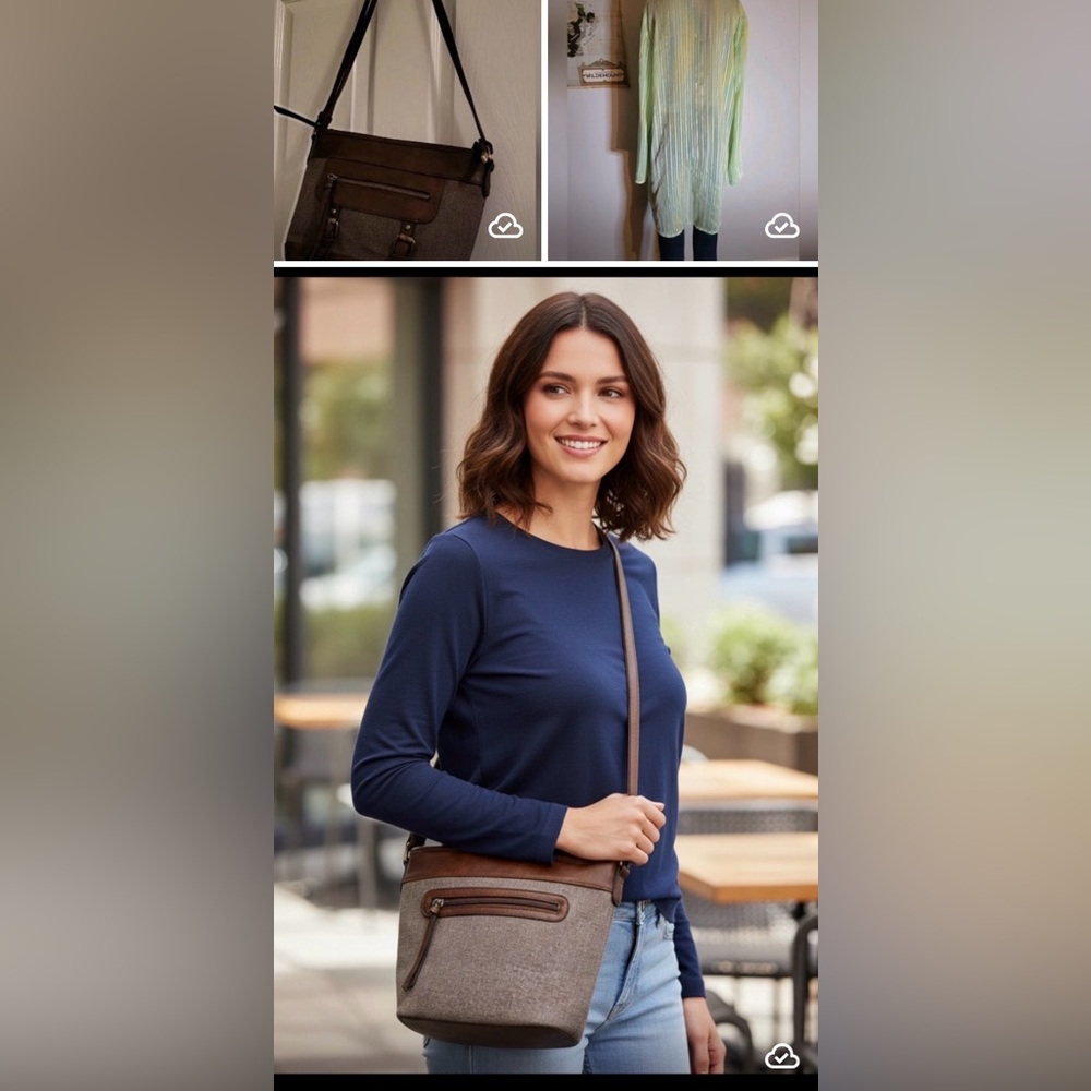 Vintage Jolibel Green Sheer Cover-up, size S & Crossbody bag
